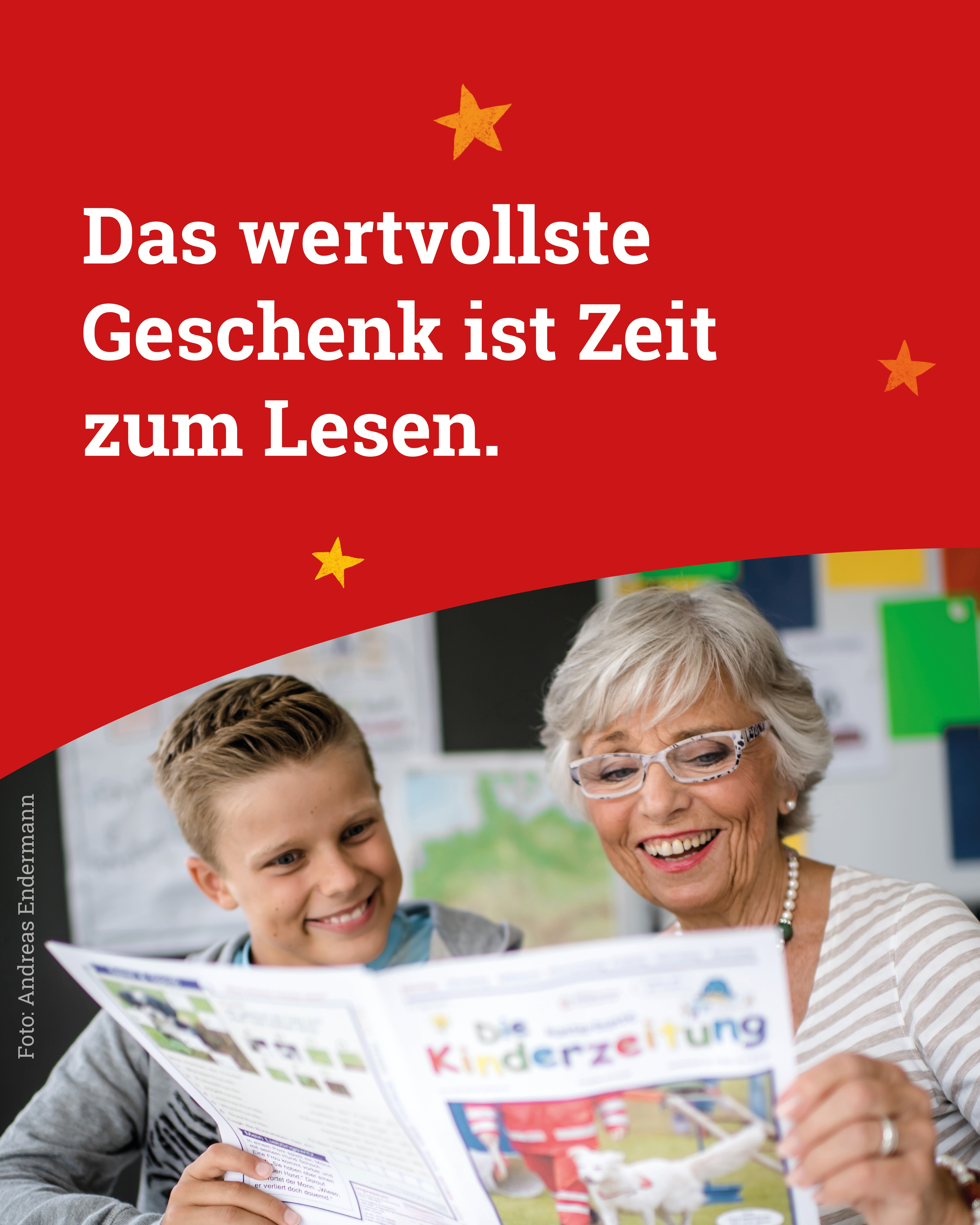 Das wertvollste Geschenk ist Zeit zum Lesen - Kampagnengrafik